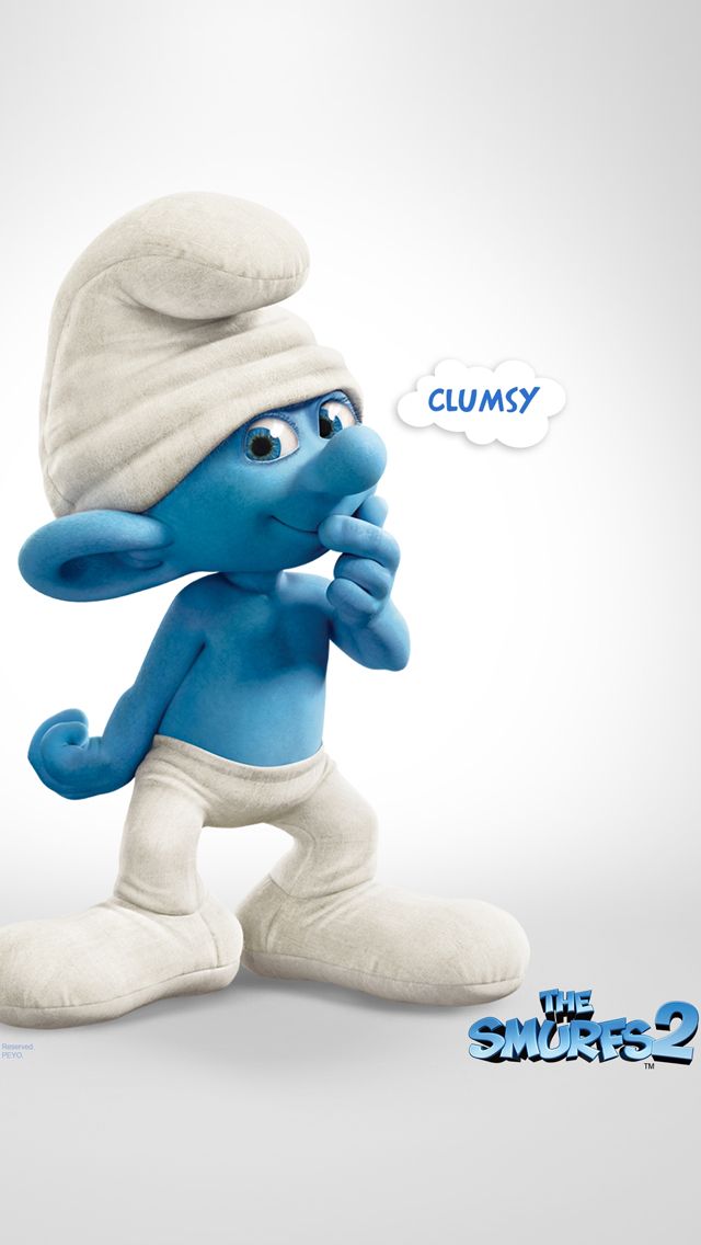 Clumsy the smurfs iphone s wallpaper download iphone wallpapers ipad wallpapers one