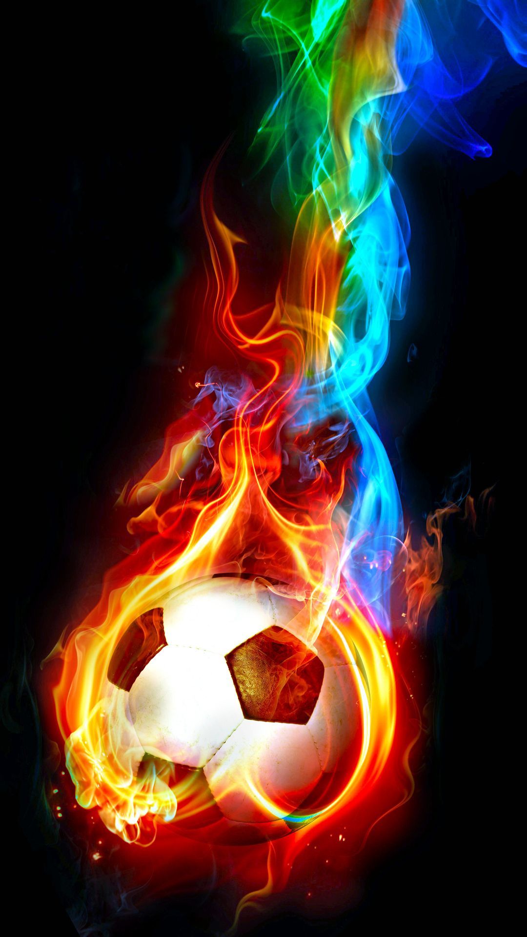 Soccer ball on fire s on