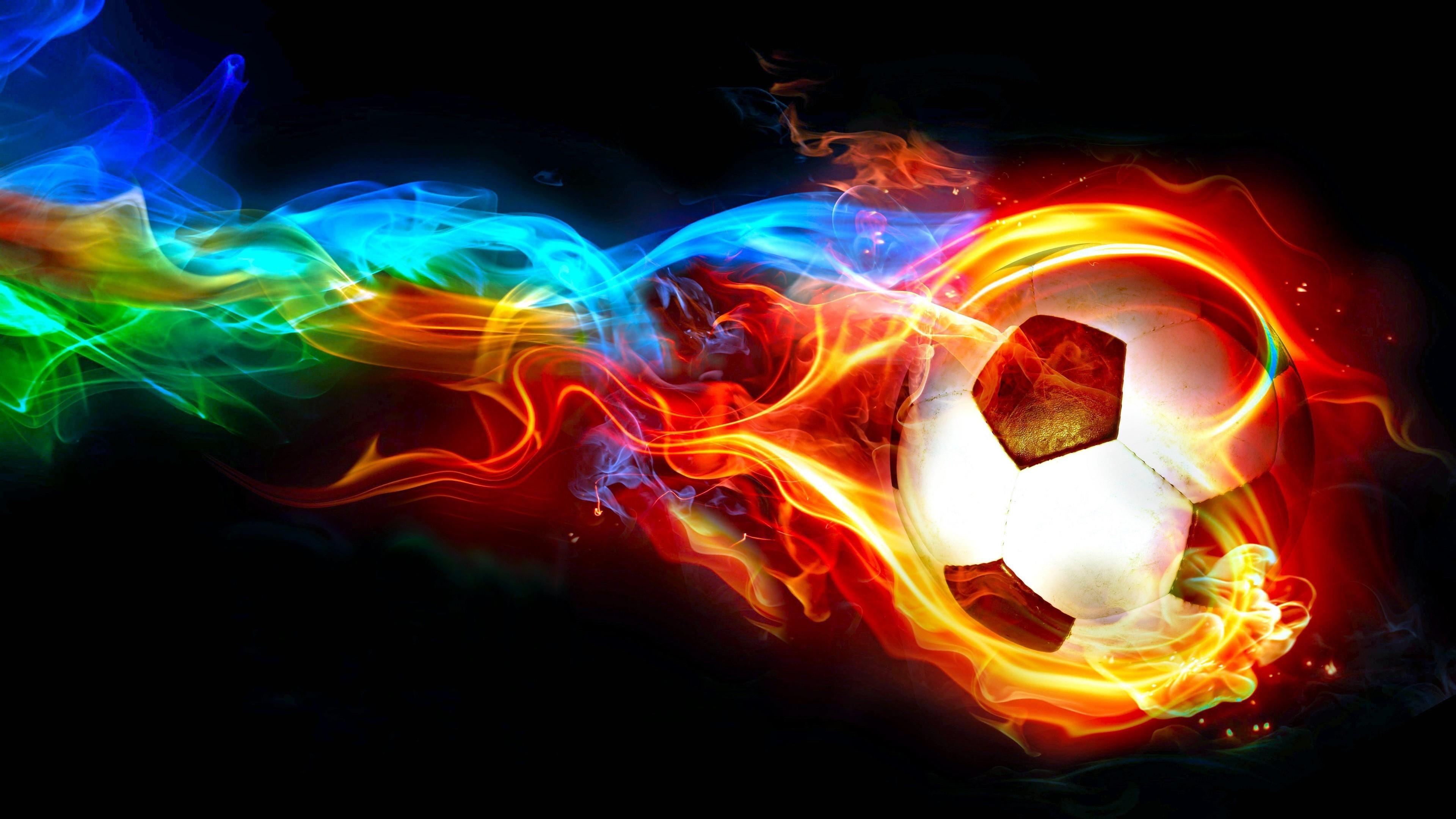 Soccer ball flames wallpapers