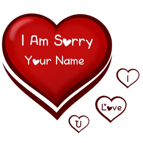 Write name on sorry heart card image â my name pix cards heart cards sorry cards love cards