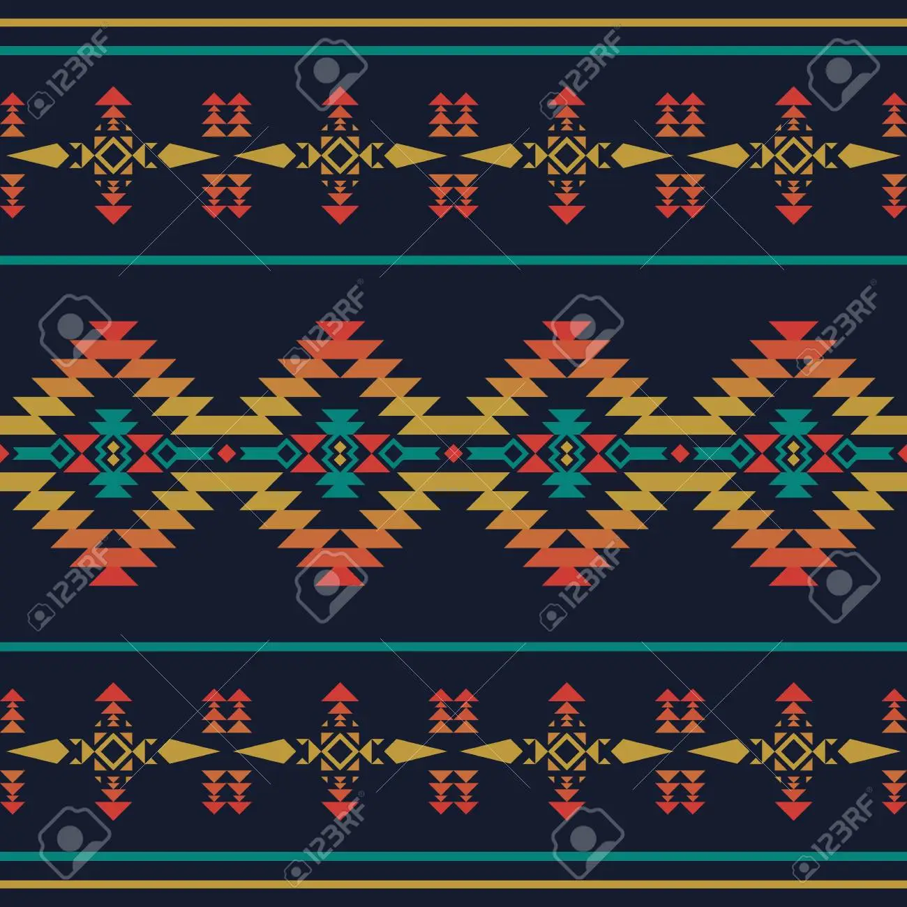 Aztec geometric seamless pattern native southwest american indian print ethnic design wallpaper fabric cover textile weave wrapping royalty free svg cliparts vectors and stock illustration image