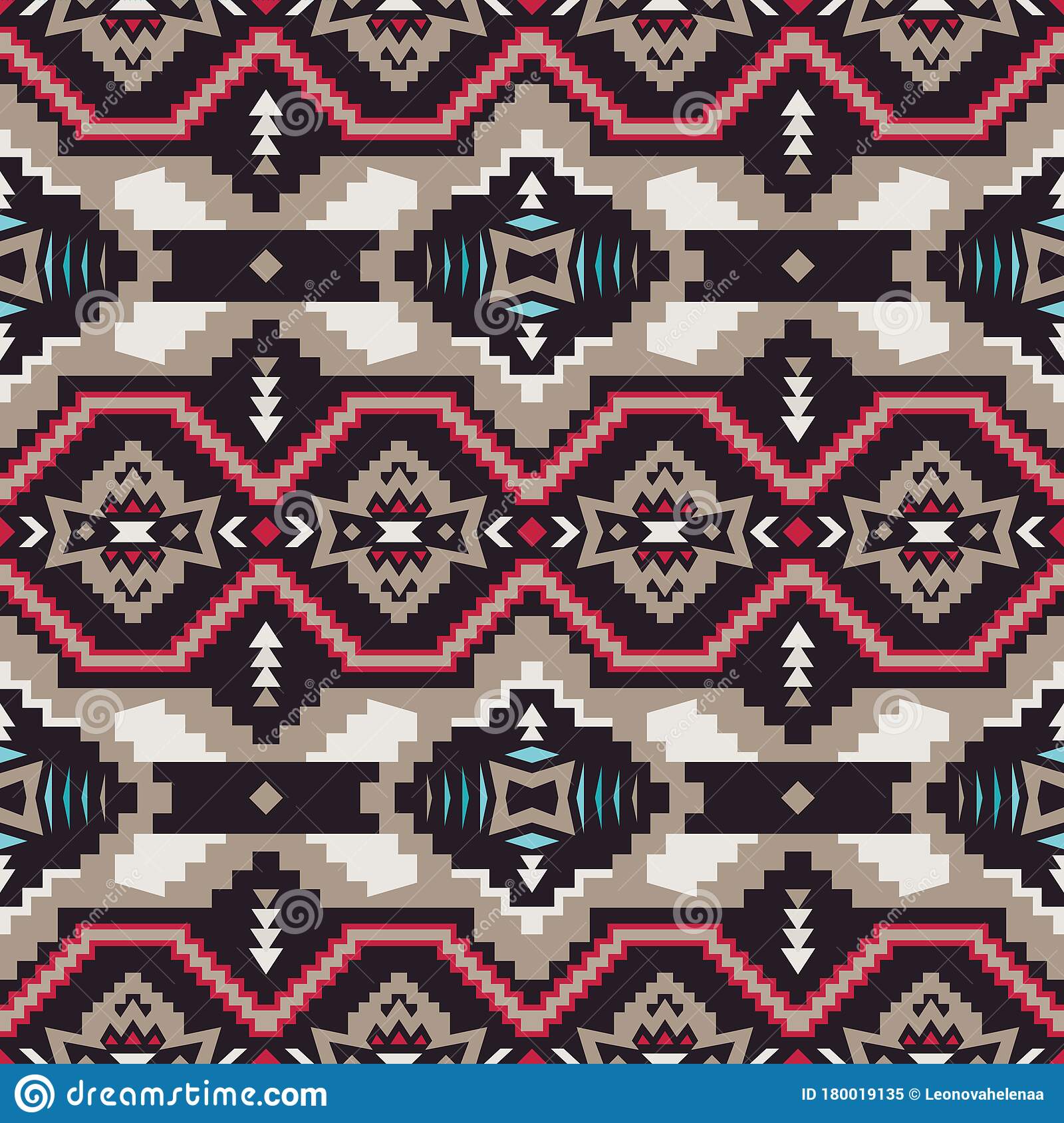 Native southwest american aztec navajo seamless pattern stock vector