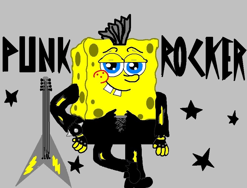 Spongebob squarepants fan art punk rock spongebob spongebob spongebob squarepants squarepants