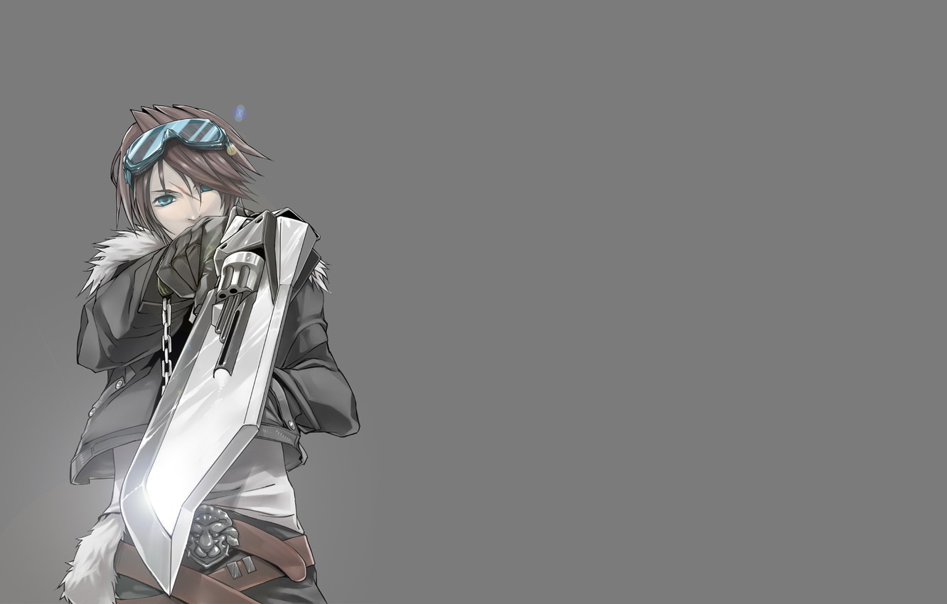 Wallpaper minimalism grey background squall leonhart final fantasy squall leonhart gun