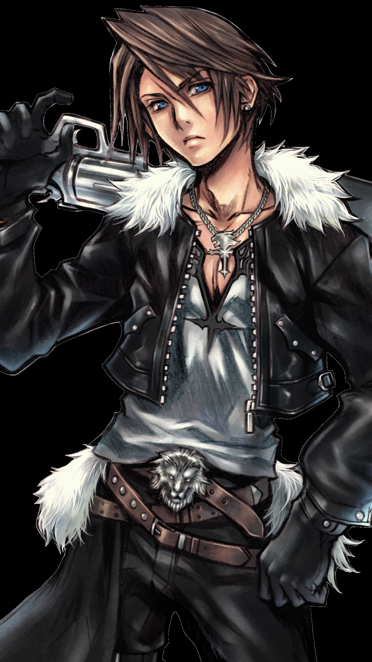 Final fantasy viii squall wallpaper for iphone pro max x