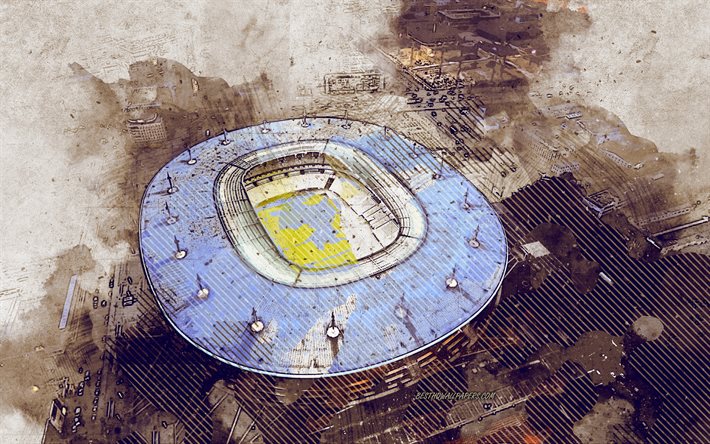 Download wallpapers stade de france paris france french football stadium grunge art creative art painted stade de france drawing stade de france grunge digital art for desktop free pictures for desktop free