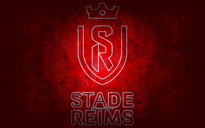 Download wallpapers stade de reims french football team red background stade de reims logo grunge art ligue france football stade de reims emblem for desktop free pictures for desktop free