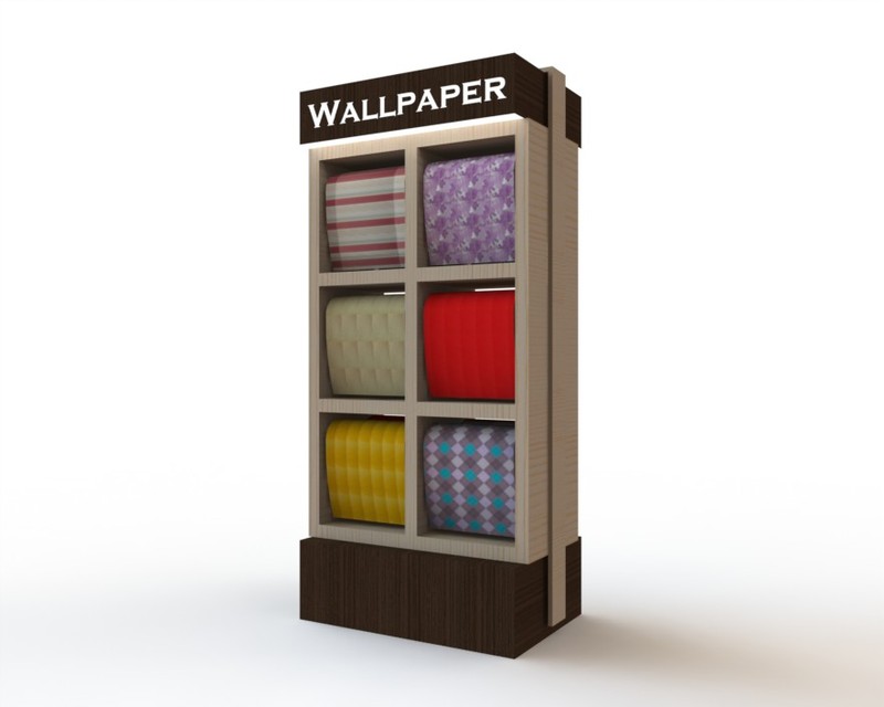 Wallpaper display stand d cad model library