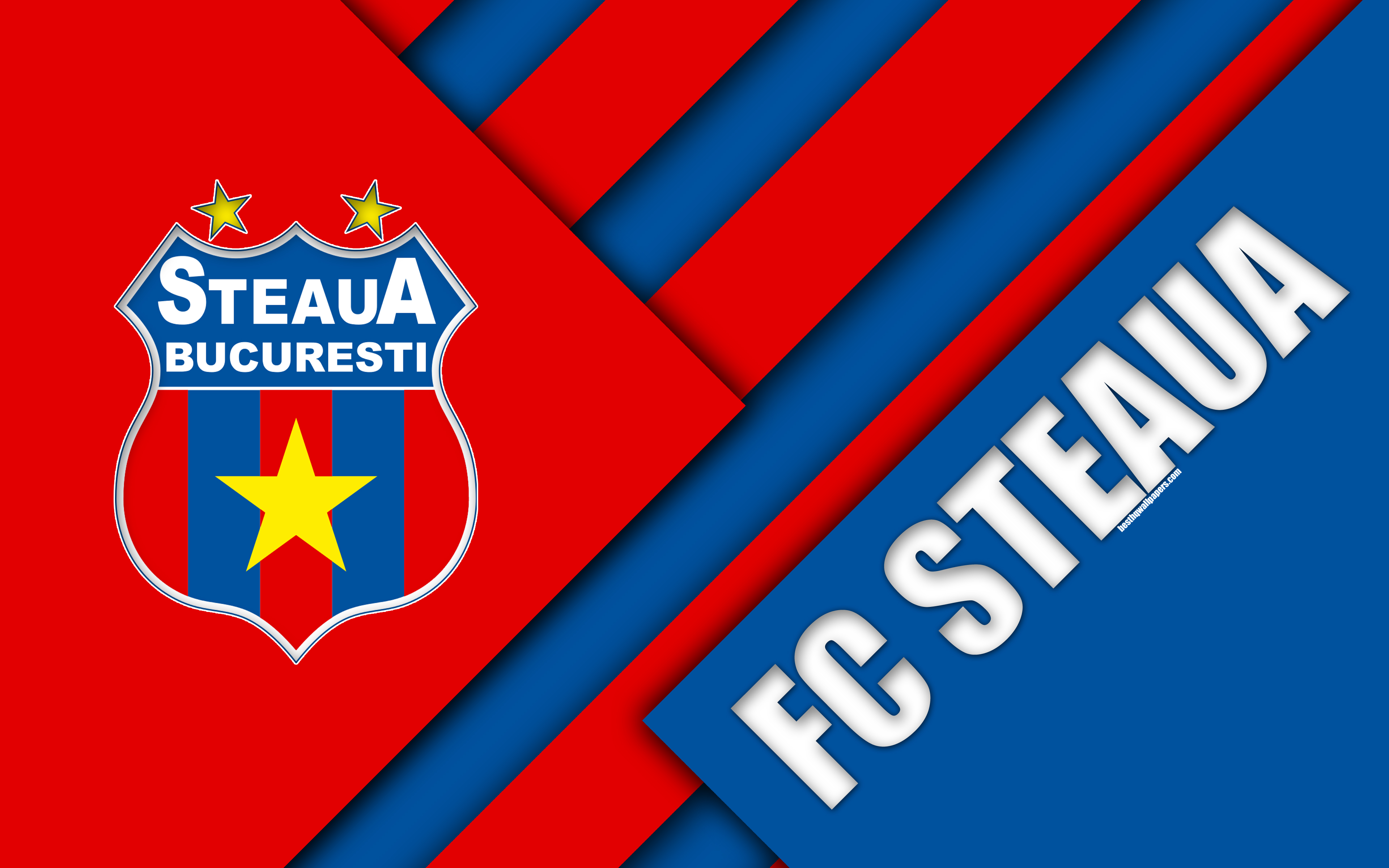 Download wallpapers fc steaua bucuresti k logo material design romanian football club blue red abstraction liga bucharest romania football fc steaua fcsb for desktop with resolution x high quality hd pictures