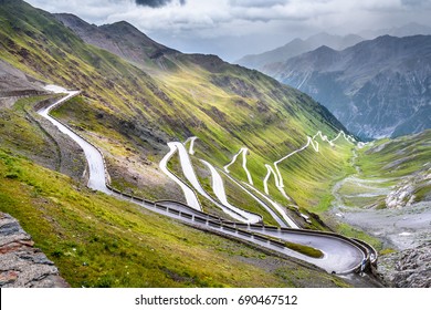 Passo dello stelvio stelvio pass italy stock photo