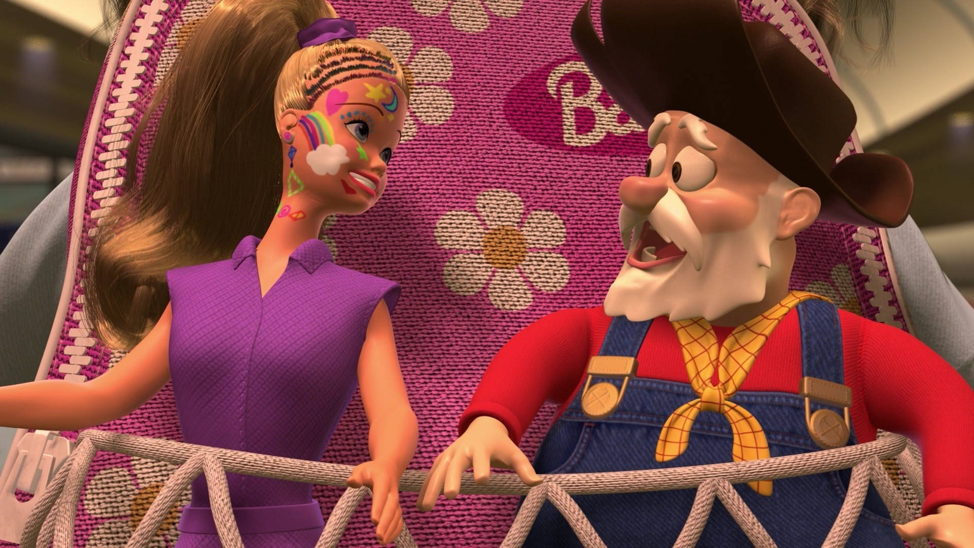 Download barbie and stinky pete toy story wallpaper