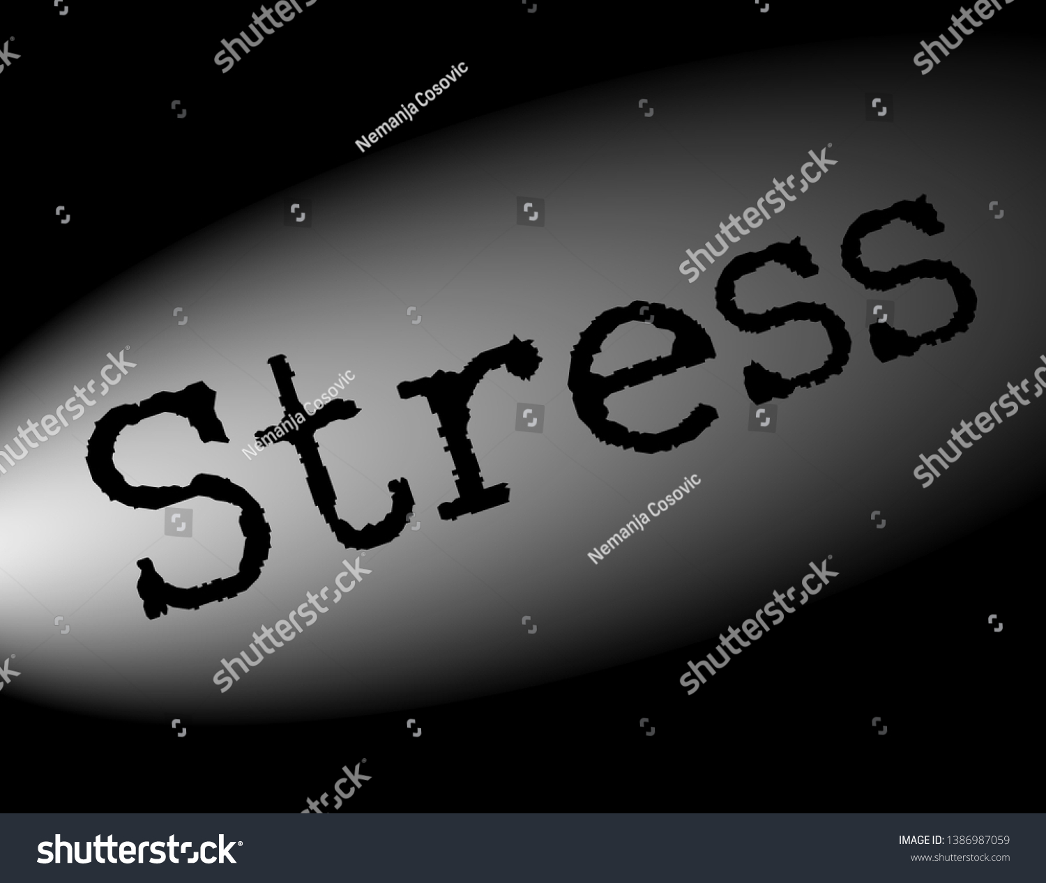 Stress word wallpaper dark background stock vector royalty free