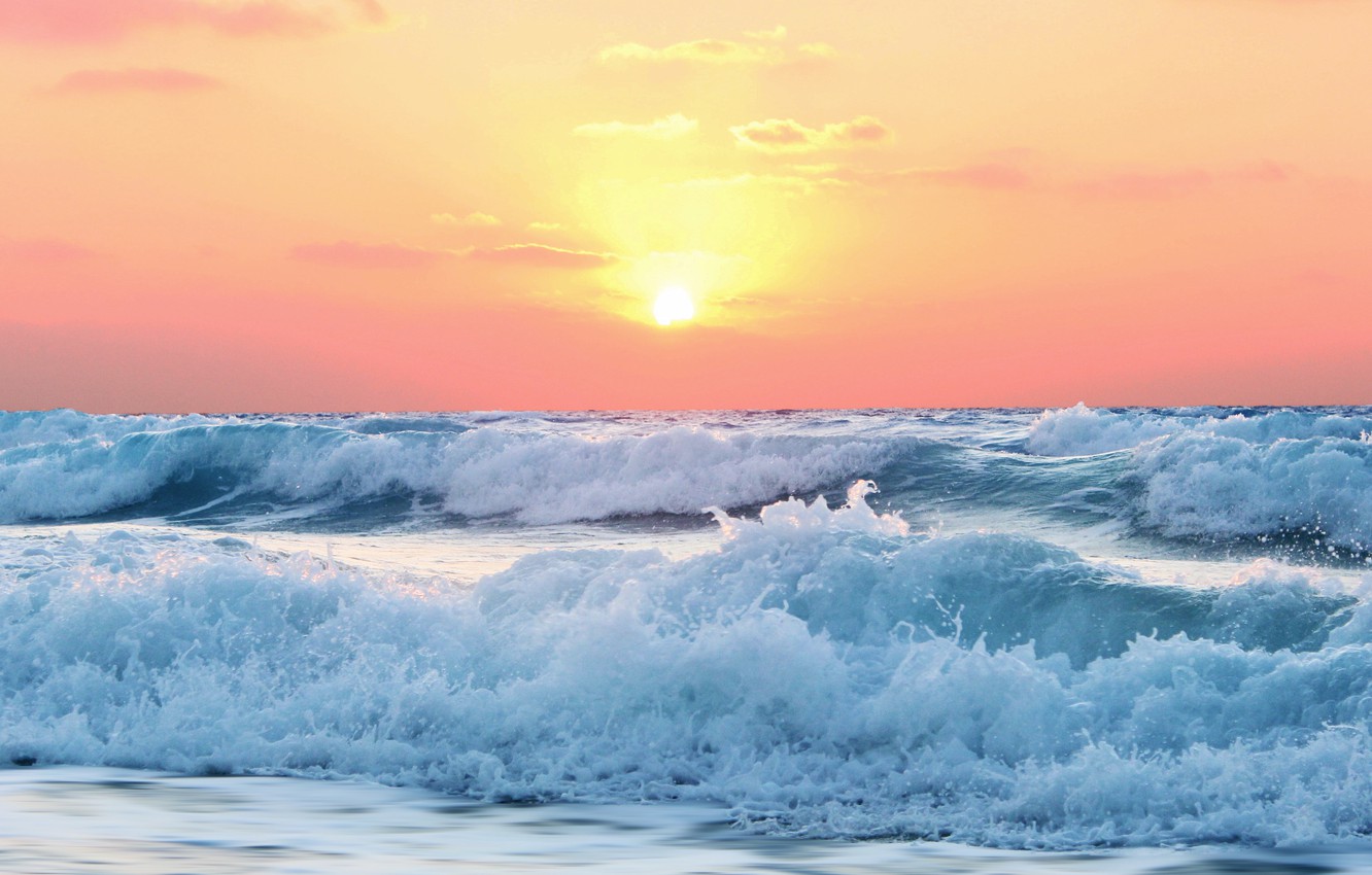 Wallpaper waves beach sea ocean seascape morning sunrise dusk seaside wind foam images for desktop section ðñðñððð