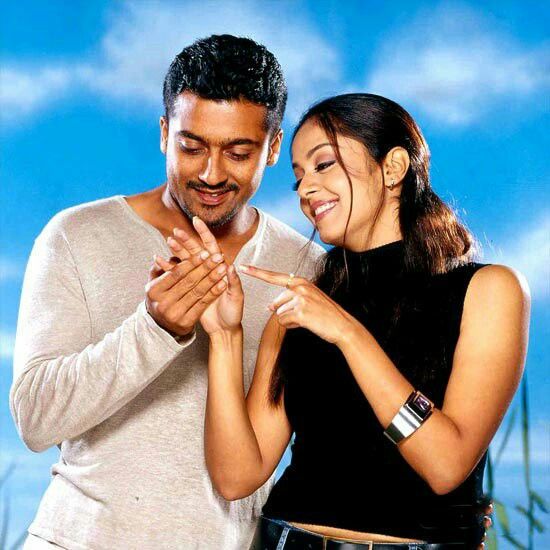 Surya and jyothika surya actor cute couples kissg romantic couple images