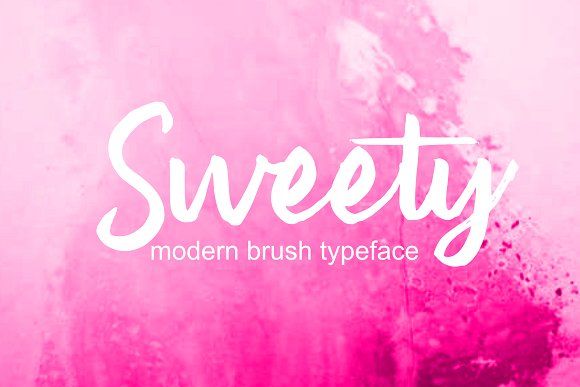 Sweety typeface by azhartz on creativemarket pink art print signature fonts typeface