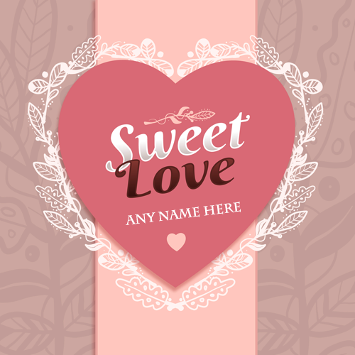 Sweet love wallpaper with name