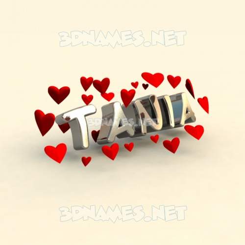 Preview of in love d name for tania