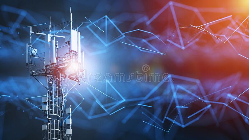 Telemunication tower stock photos