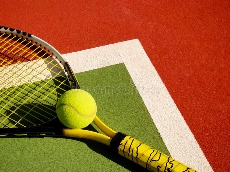 Tennis ball racket court wallpaper stock photos