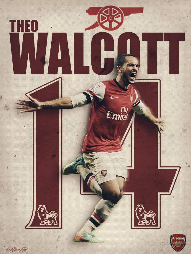 Poster theo walcott arsenal fc by thecristinachuck on