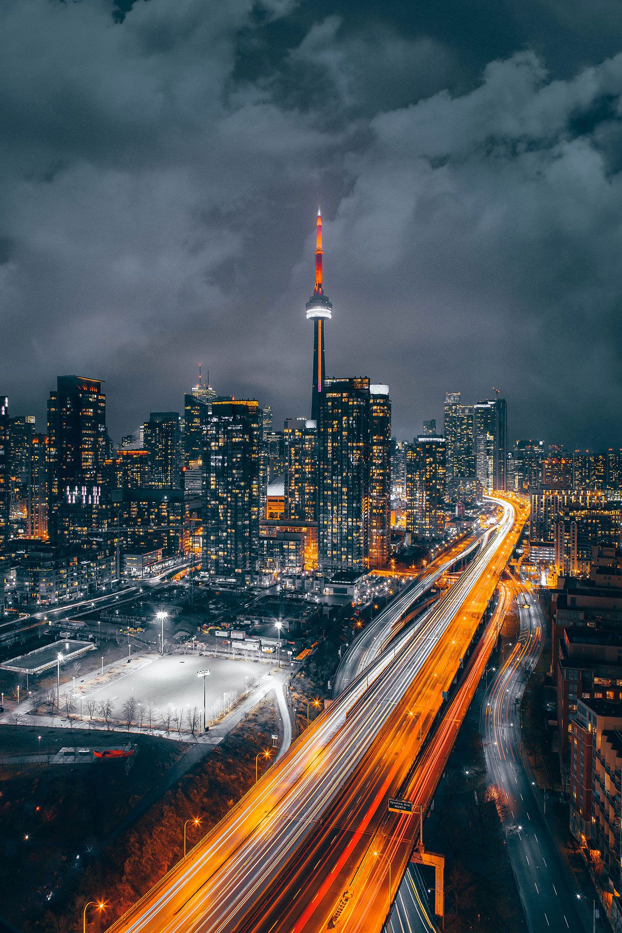 Rooftop view in downtown toronto canada photo by idil mohamed insta idillm city cityscape traveâ canada toronto city toronto city city lights at night