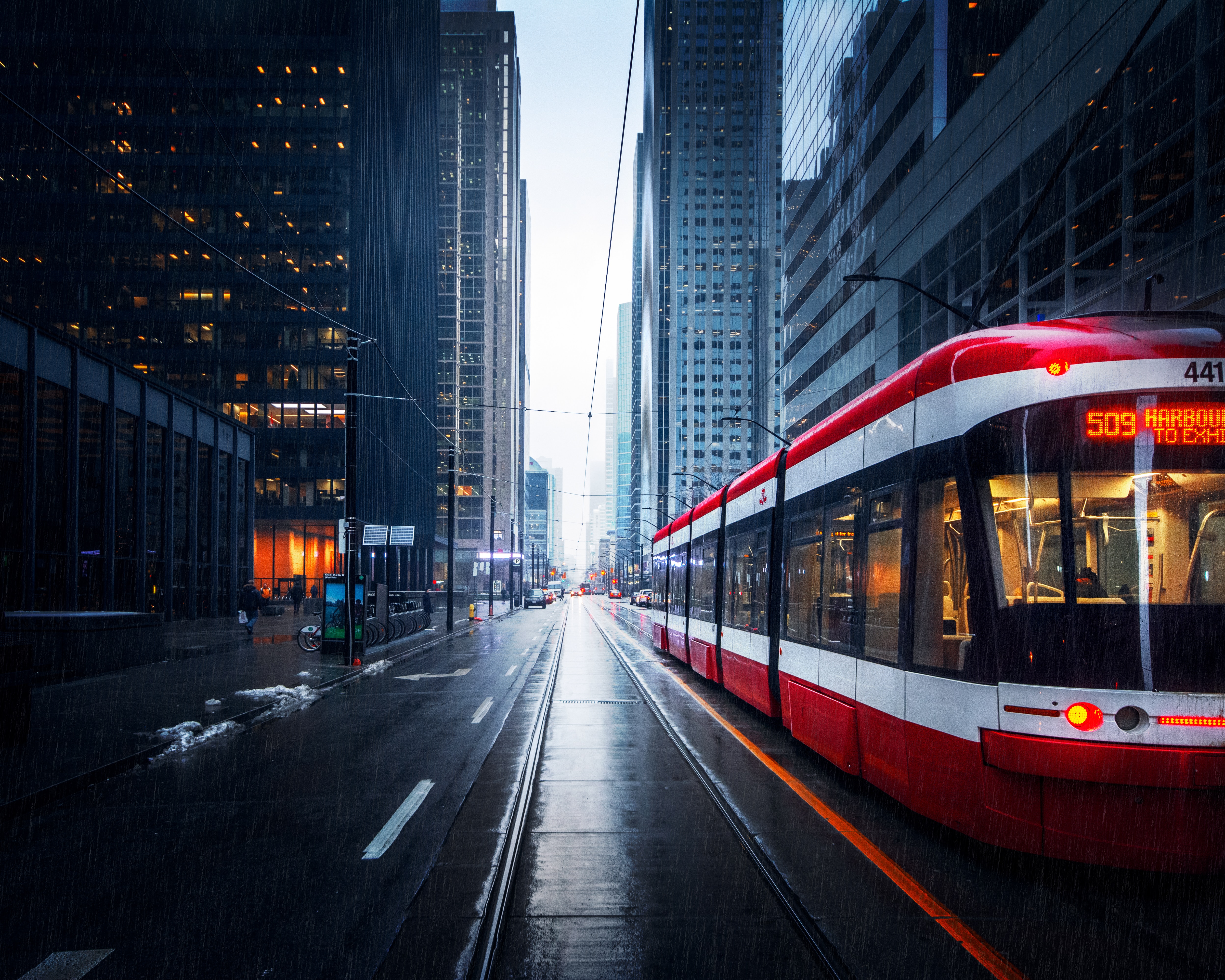 Tram in downtown toronto hd photography k wallpapers images backgrounds photos and pictures