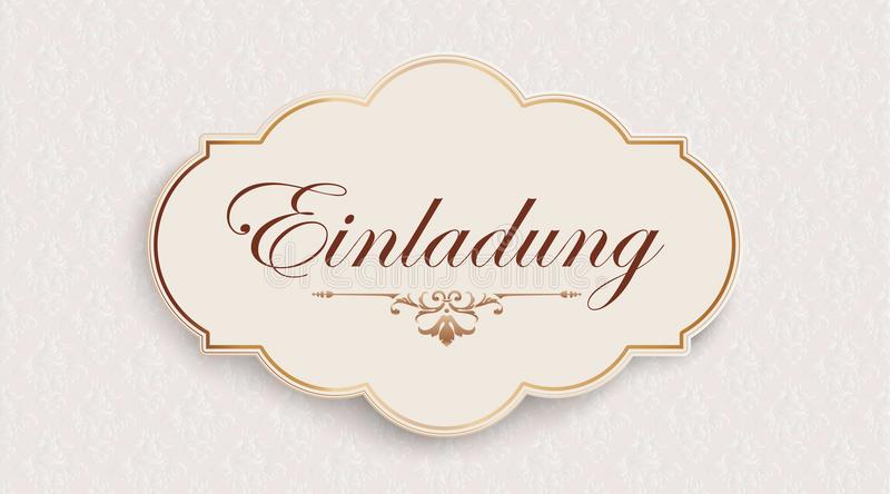 Einladung noble ribbon ornaments wallpaper header stock vector