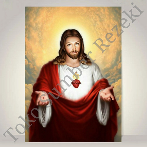 Jual poster tuhan yesus kristus domba katolik banner wallpaper canvas paper