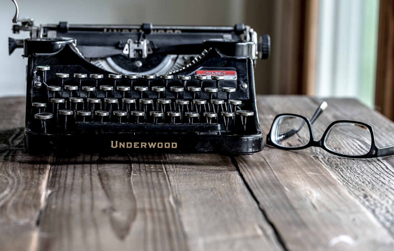 Wallpaper glasses underwood typewriter images for desktop section hi