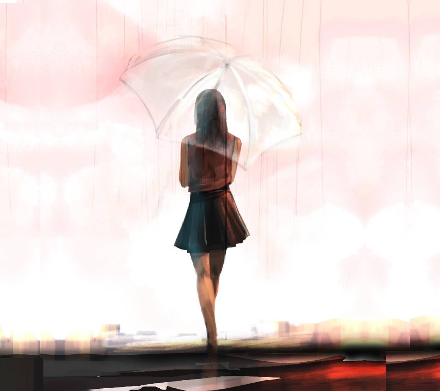 Download girl with umbrella wallpaper by mustafasavul