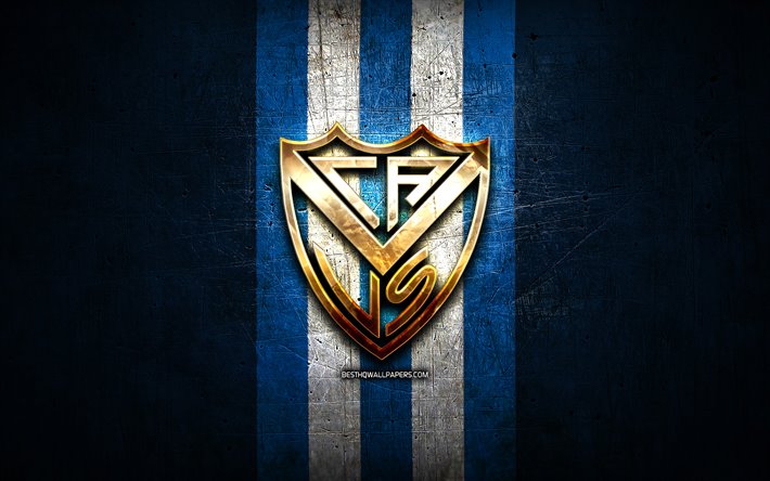 Download wallpapers velez sarsfield fc golden logo argentine primera division blue metal background football ca velez sarsfield argentinian football club velez sarsfield logo soccer argentina for desktop free pictures for desktop free