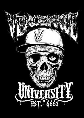 Vengeance university poster by dhana putri displate metallica art metal posters dark tattoo