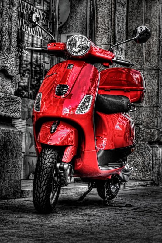 Red vespa vespa girl vespa