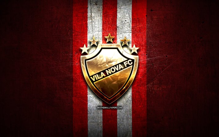 Download wallpapers vila nova fc golden logo serie b red metal background football vila nova brazilian football club vila nova logo soccer brazil for desktop free pictures for desktop free