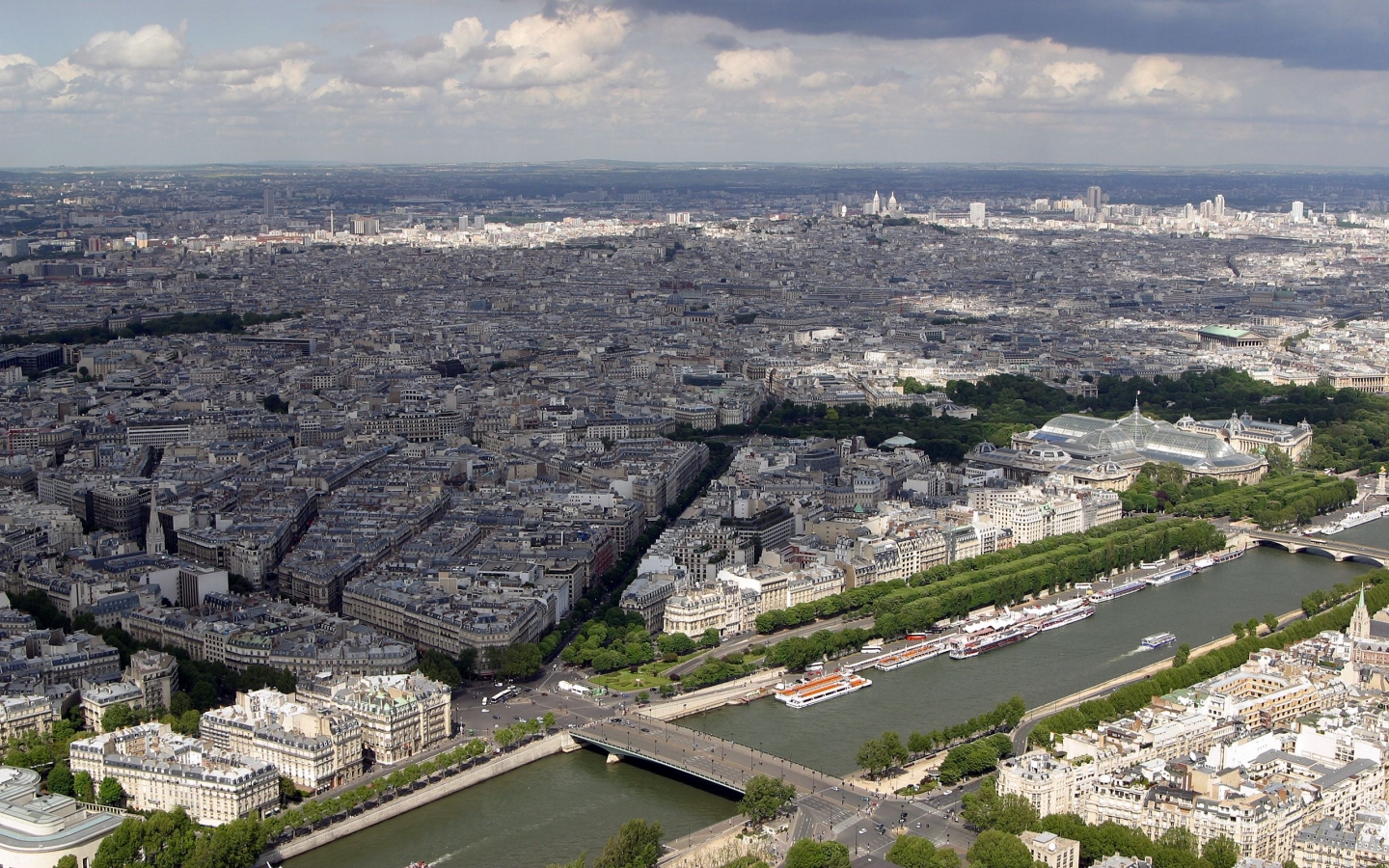 Fond decran paris vue du ciel