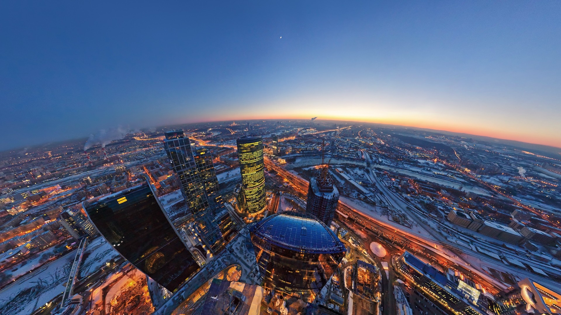 Ville vue du ciel