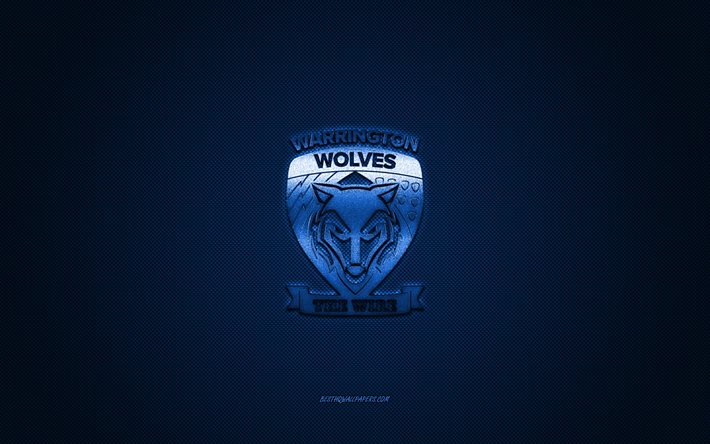 Download wallpapers warrington wolves english rugby club blue logo blue carbon fiber background super league rugby warrington england for desktop free pictures for desktop free