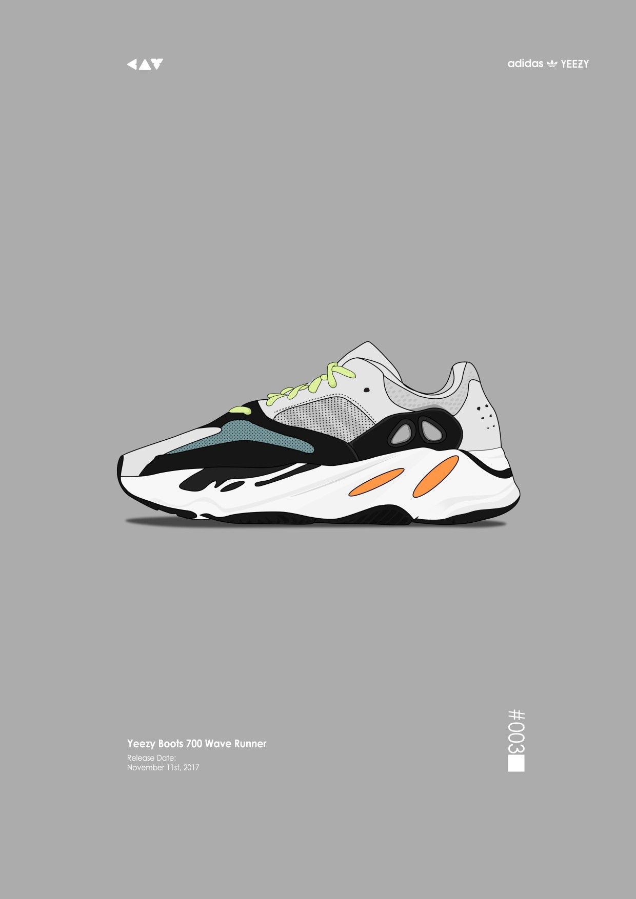 Yeezy wave runner artwork yeezy logo