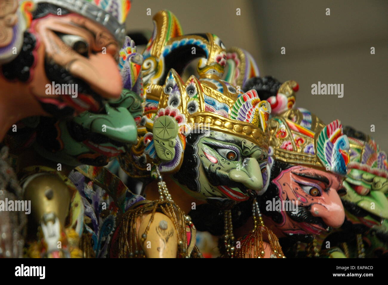 Wayang golek eine indonesische traditionelle marionette aus holz gefertigt stockfotografie