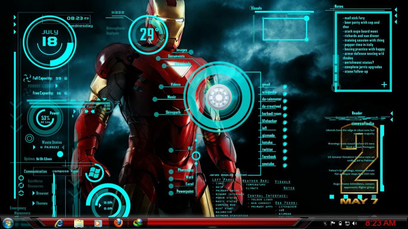 Iron man jarvis live wallpapers iron man wallpaper iron man hd wallpaper