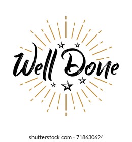 Congrats well done stock vectors images vector art