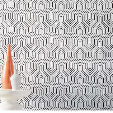 Drop it modern labyrinth wallpaper west elm