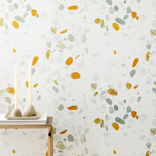 White wallpaper west elm