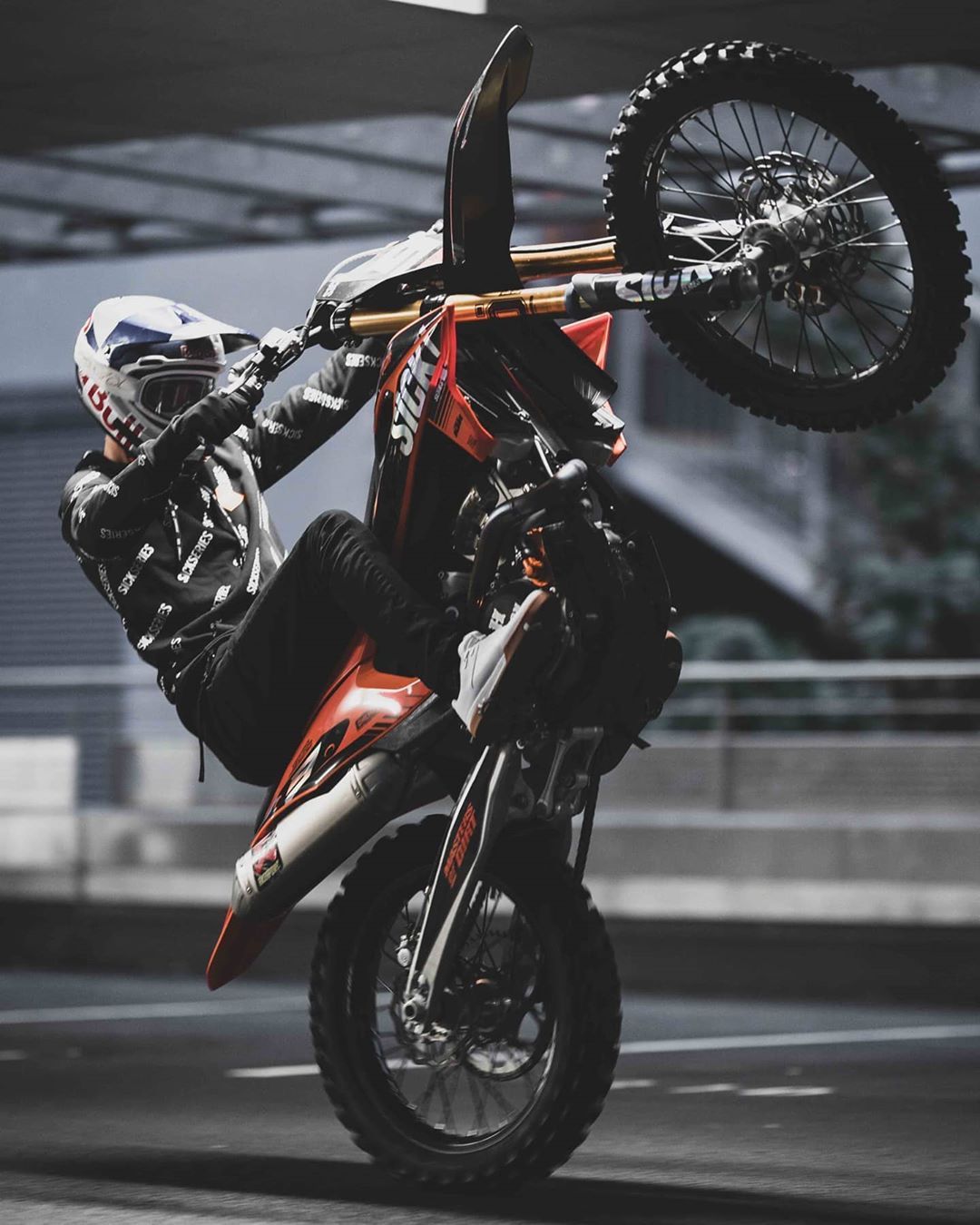 Dirt bike wheelie