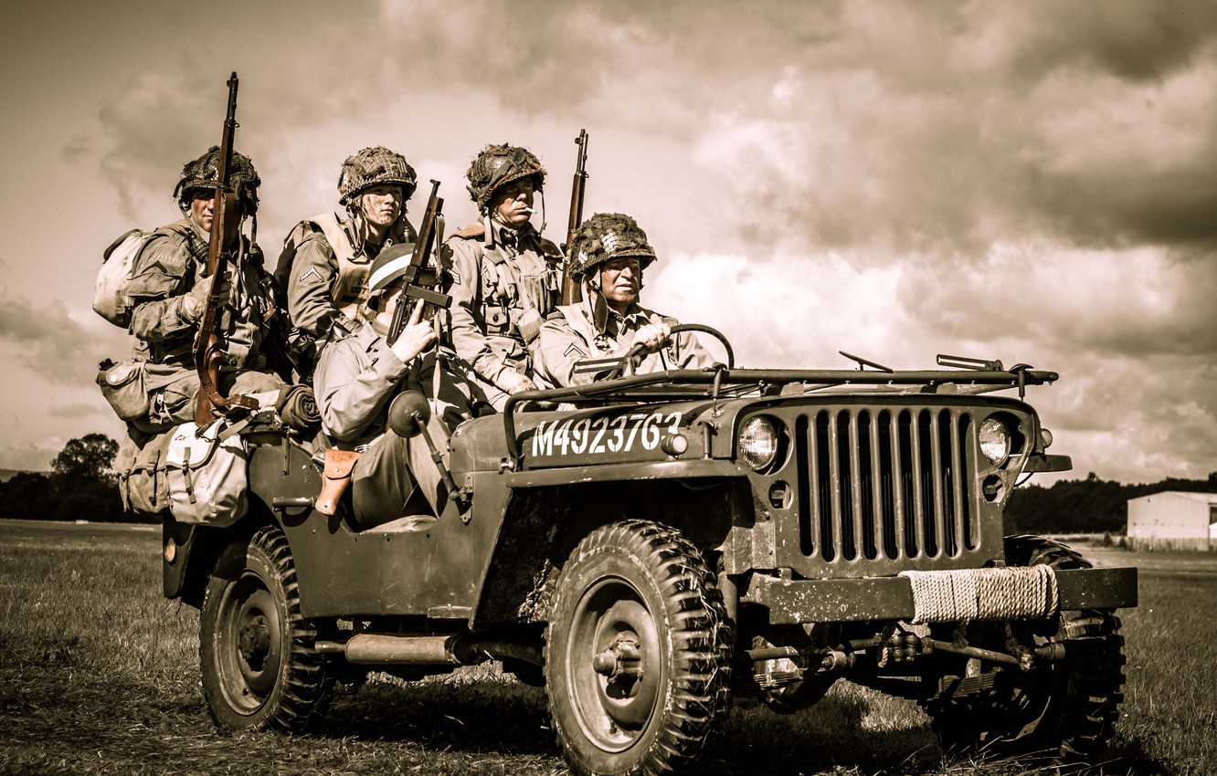 Wallpaper weapons soldiers equipment jeep willis