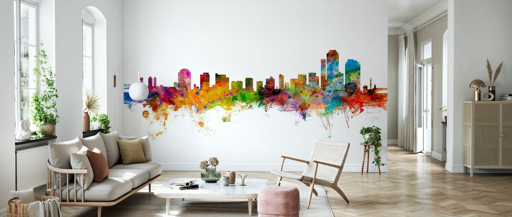 Wilmington delaware skyline â remarkable wall mural â