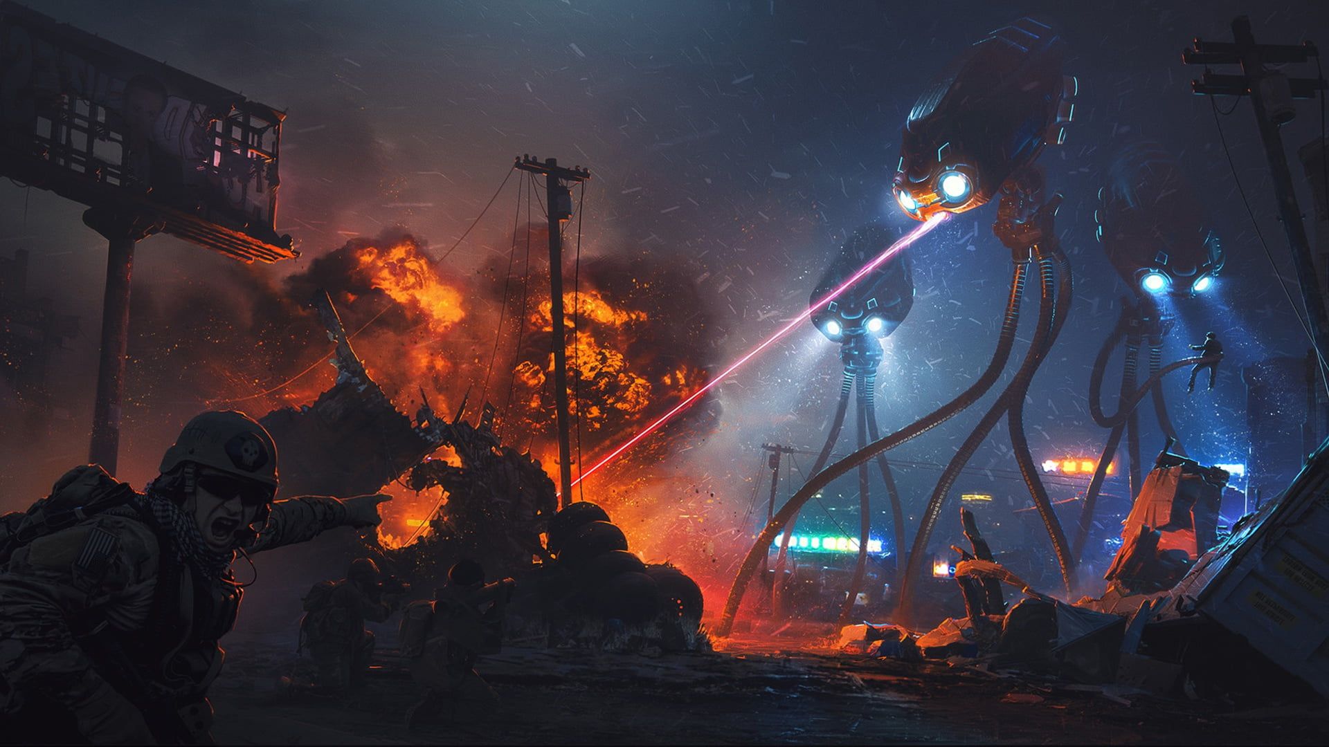 War of the worlds war of the worlds science fiction alex nice the alien invasion p wallpaper hdwallpâ war of the worlds alien invasion alien invasion art