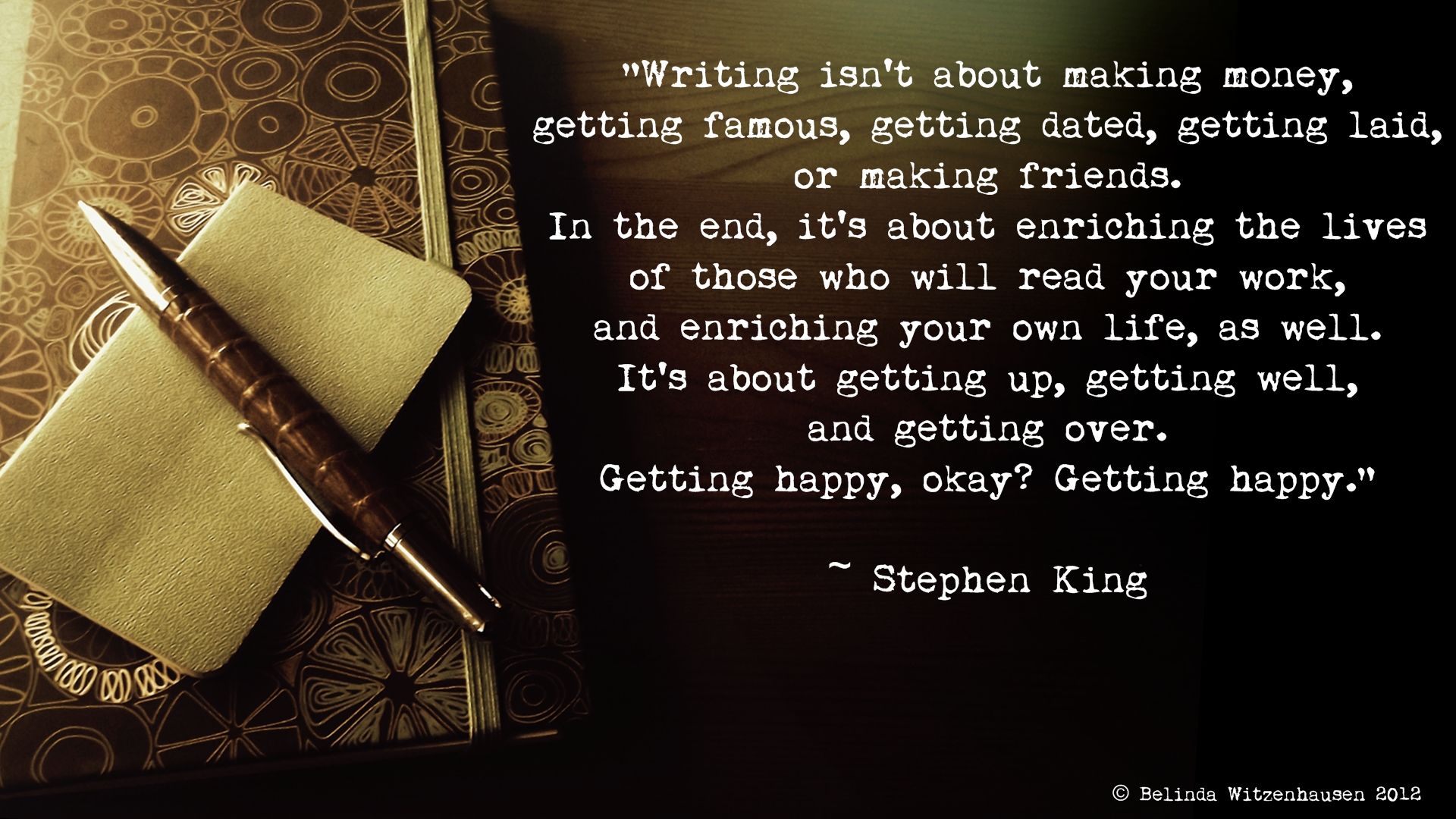 Wednesday wallpaper for writersseptember thbelindawitzenhausen stephen king quotes writing quotes writing life