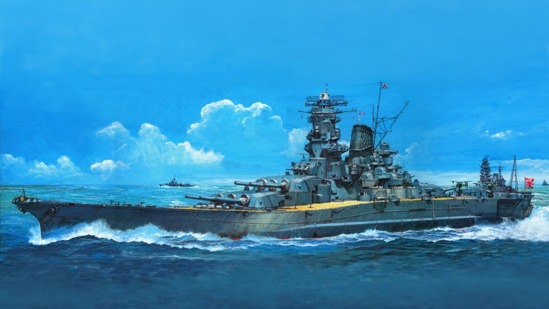 K japanese battleship yamato papers hintergrãnde