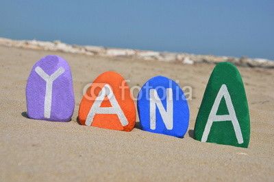 Yanafemale name meaning god is gracious on stones by ciaobucarest royalty free stock photos on fotolia female names names with meaning stone